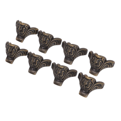 8pcs Jewelry Case Hardware Feet Bronze Zinc Alloy Decorative Legs Corner Protector Feet for Boxes Small V1294-YM0521-3114230055111