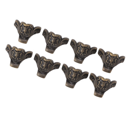 8pcs Jewelry Case Hardware Feet Bronze Zinc Alloy Decorative Legs Corner Protector Feet for Boxes Small V1294-YM0521-3114230055111