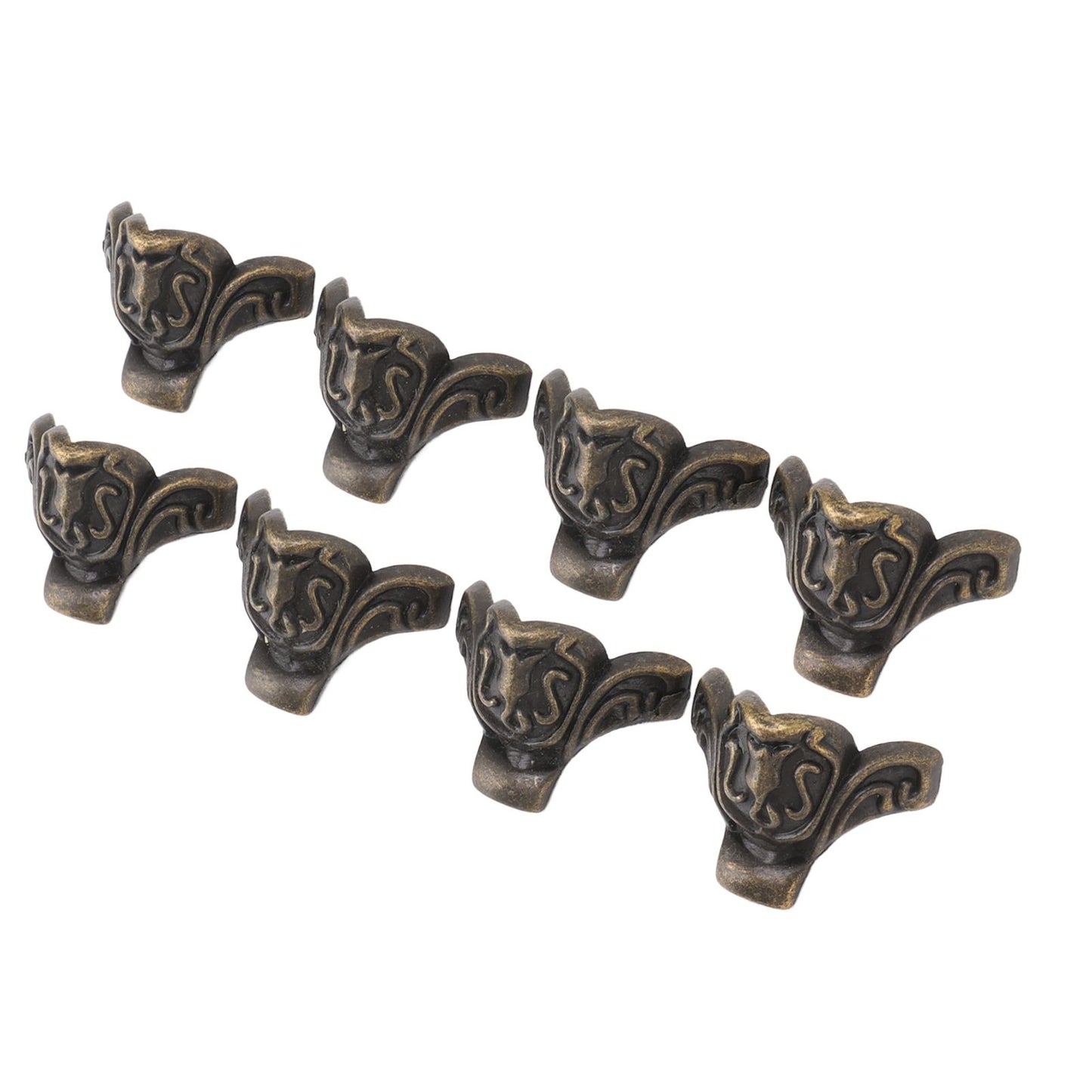 8pcs Jewelry Case Hardware Feet Bronze Zinc Alloy Decorative Legs Corner Protector Feet for Boxes Small V1294-YM0521-3114230055111