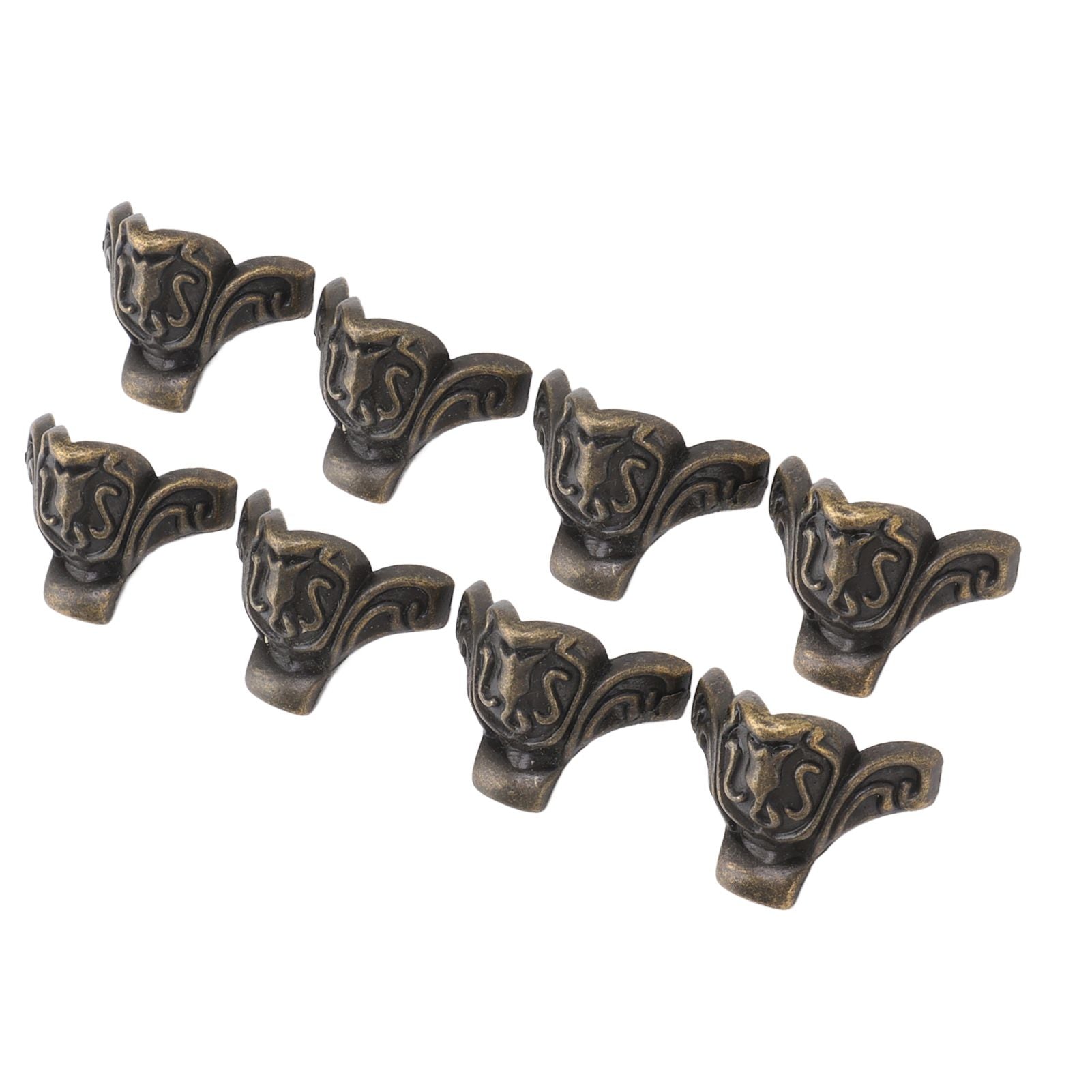 8pcs Jewelry Case Hardware Feet Bronze Zinc Alloy Decorative Legs Corner Protector Feet for Boxes Small V1294-YM0521-3114230055111