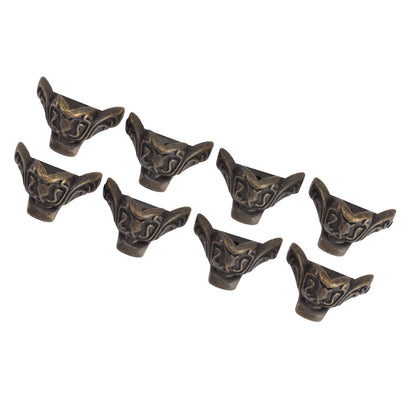 8pcs Jewelry Case Hardware Feet Bronze Zinc Alloy Decorative Legs Corner Protector Feet for Boxes Small V1294-YM0521-3114230055111