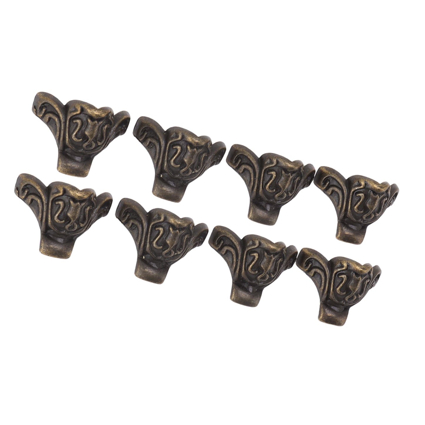 8pcs Jewelry Case Hardware Feet Bronze Zinc Alloy Decorative Legs Corner Protector Feet for Boxes Small V1294-YM0521-3114230055111