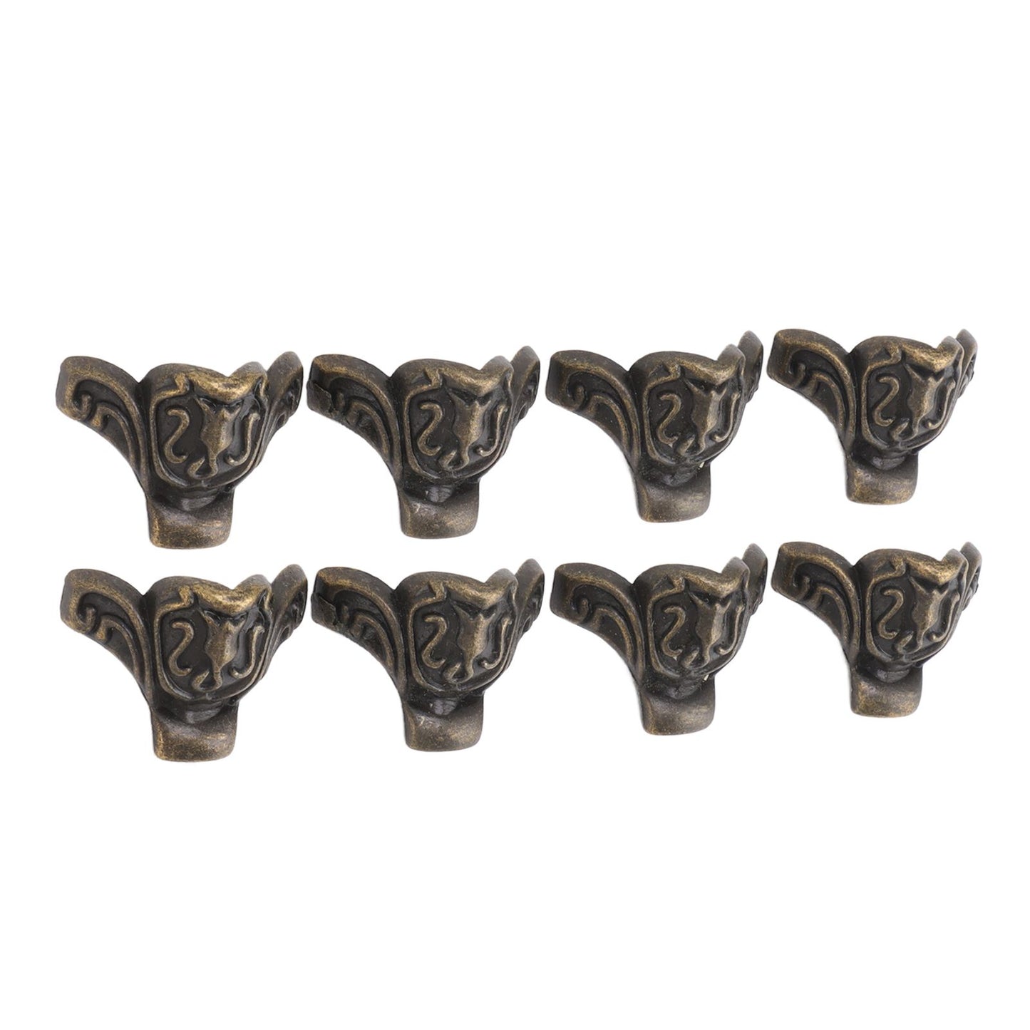 8pcs Jewelry Case Hardware Feet Bronze Zinc Alloy Decorative Legs Corner Protector Feet for Boxes Small V1294-YM0521-3114230055111
