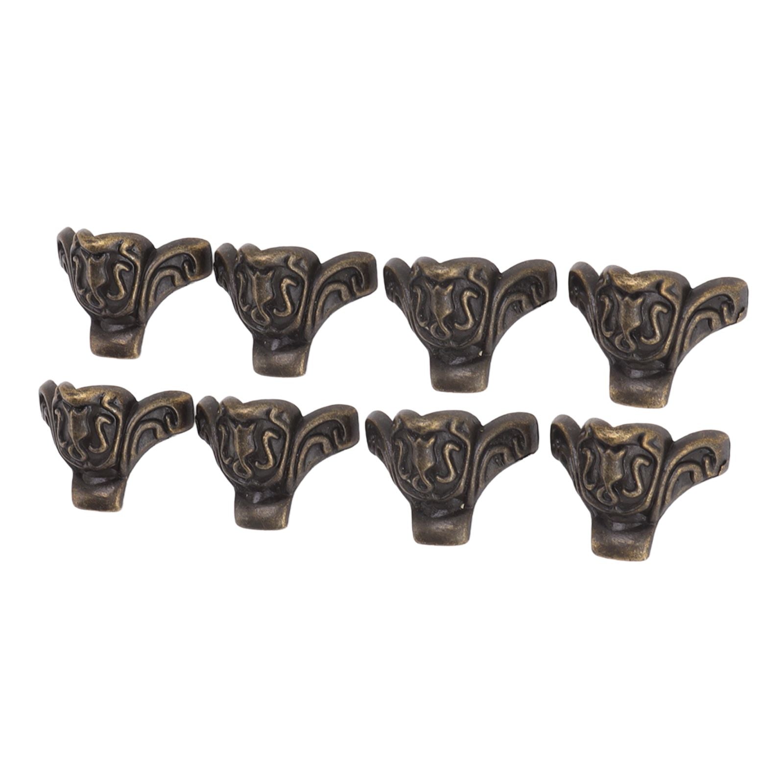 8pcs Jewelry Case Hardware Feet Bronze Zinc Alloy Decorative Legs Corner Protector Feet for Boxes Small V1294-YM0521-3114230055111