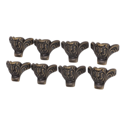 8pcs Jewelry Case Hardware Feet Bronze Zinc Alloy Decorative Legs Corner Protector Feet for Boxes Small V1294-YM0521-3114230055111