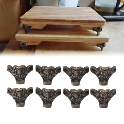 8pcs Jewelry Case Hardware Feet Bronze Zinc Alloy Decorative Legs Corner Protector Feet for Boxes Small V1294-YM0521-3114230055111