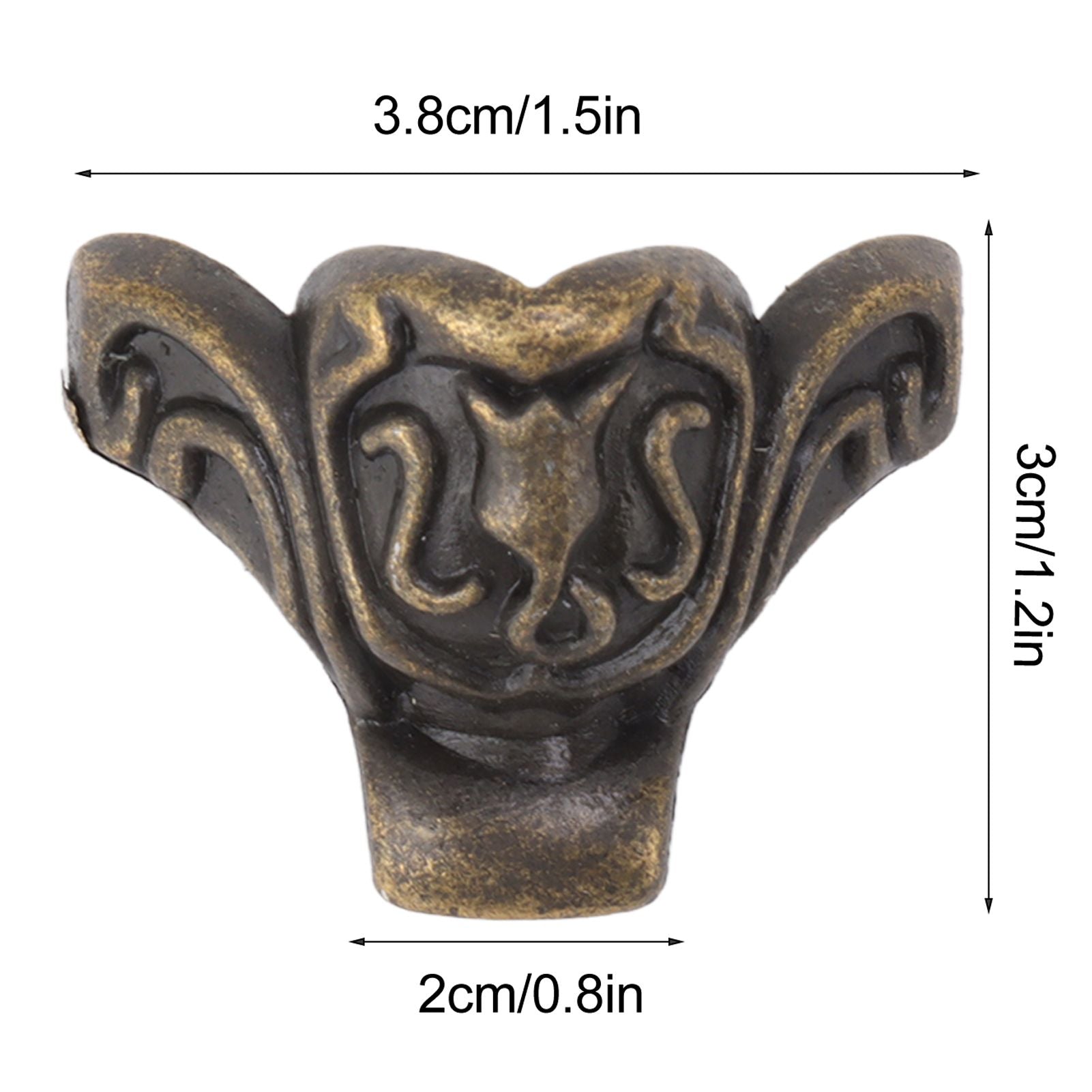 8pcs Jewelry Case Hardware Feet Bronze Zinc Alloy Decorative Legs Corner Protector Feet for Boxes Small V1294-YM0521-3114230055111