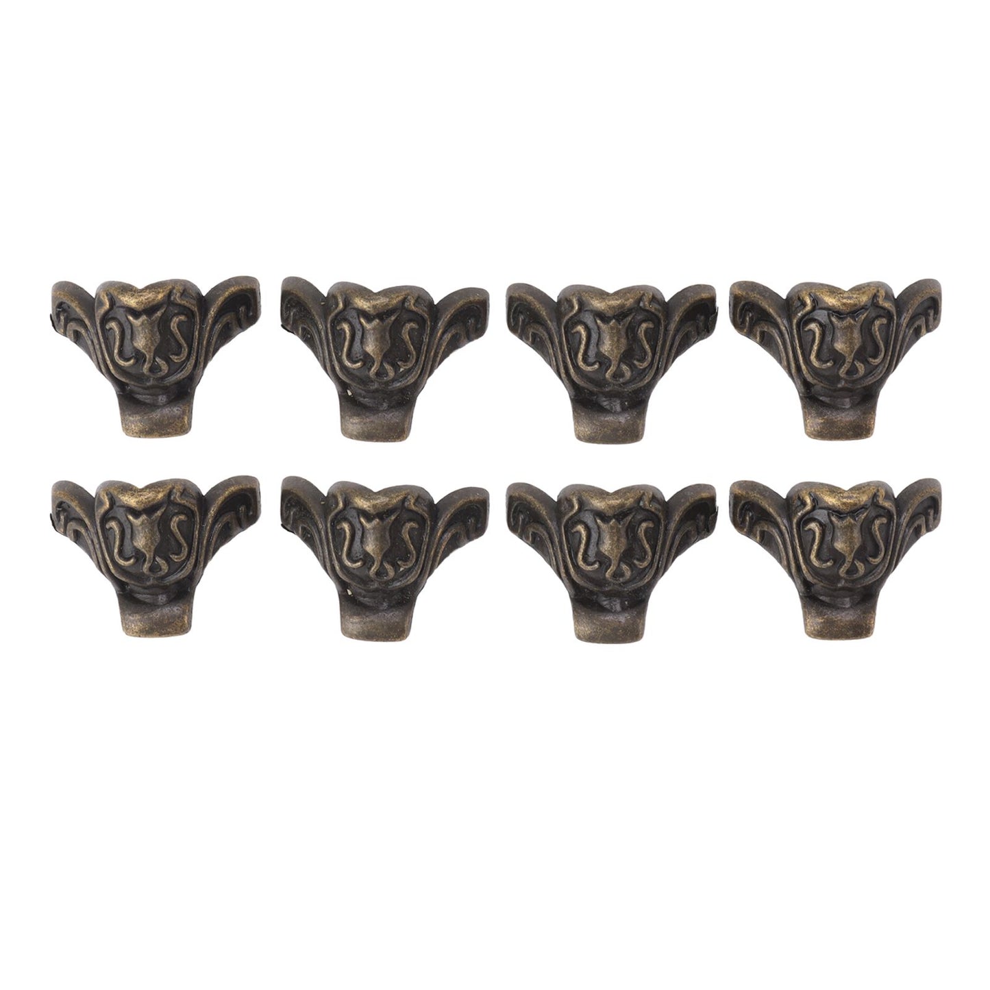 8pcs Jewelry Case Hardware Feet Bronze Zinc Alloy Decorative Legs Corner Protector Feet for Boxes Small V1294-YM0521-3114230055111