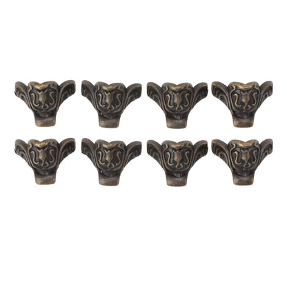 8pcs Jewelry Case Hardware Feet Bronze Zinc Alloy Decorative Legs Corner Protector Feet for Boxes Small V1294-YM0521-3114230055111