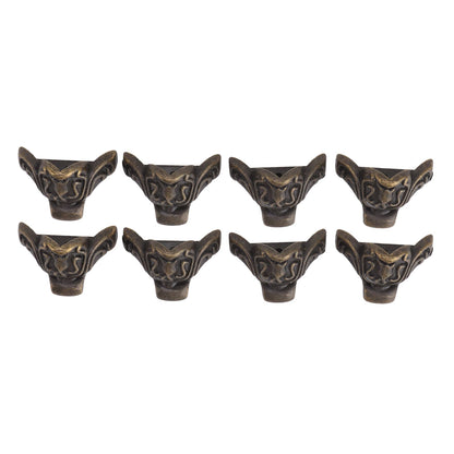 8pcs Jewelry Case Hardware Feet Bronze Zinc Alloy Decorative Legs Corner Protector Feet for Boxes Small V1294-YM0521-3114230055111
