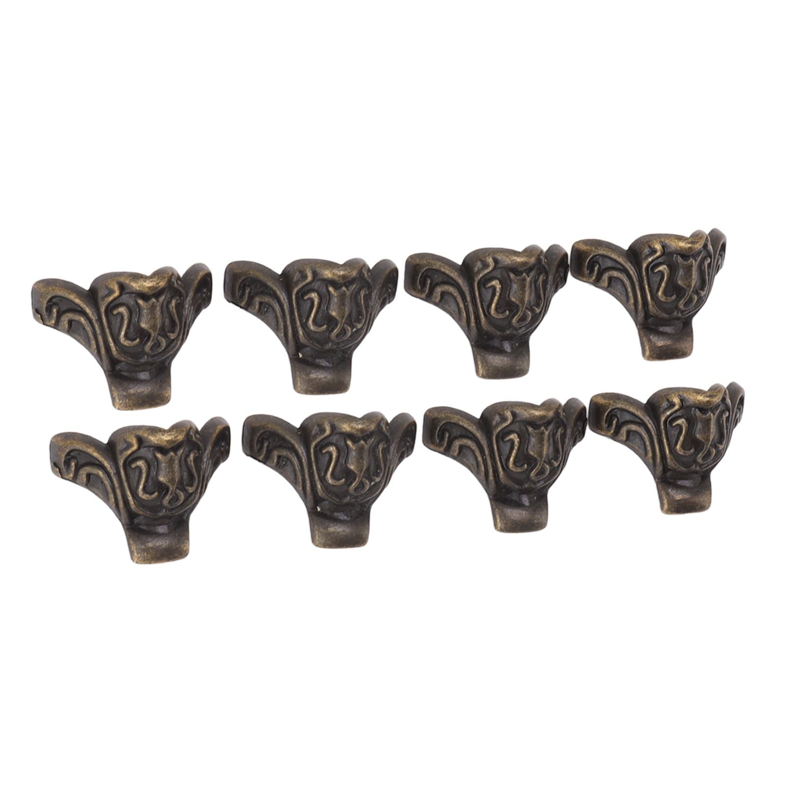8pcs Jewelry Case Hardware Feet Bronze Zinc Alloy Decorative Legs Corner Protector Feet for Boxes Small V1294-YM0521-3114230055111