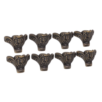 8pcs Jewelry Case Hardware Feet Bronze Zinc Alloy Decorative Legs Corner Protector Feet for Boxes Small V1294-YM0521-3114230055111