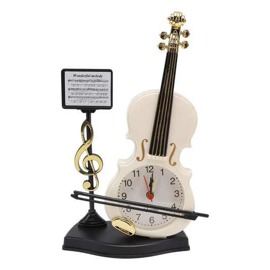 Violin Alarm Clock Unique Appearance Innovative Alarm Clock for Home Living Room Desktop Decoration Gifts V1294-YM0521-3115220138611