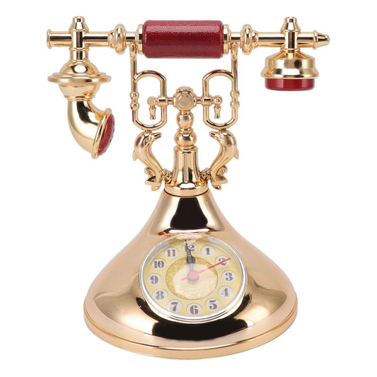 Vintage Telephone Alarm Clock Unique Elegant Accurate Time Bedside Clock Decoration for Home Cafe Office V1294-YM0521-3115220139212
