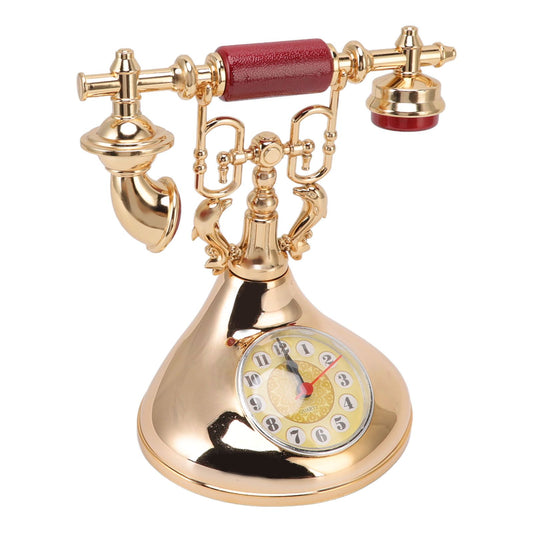 Vintage Telephone Alarm Clock Unique Elegant Accurate Time Bedside Clock Decoration for Home Cafe Office V1294-YM0521-3115220139212