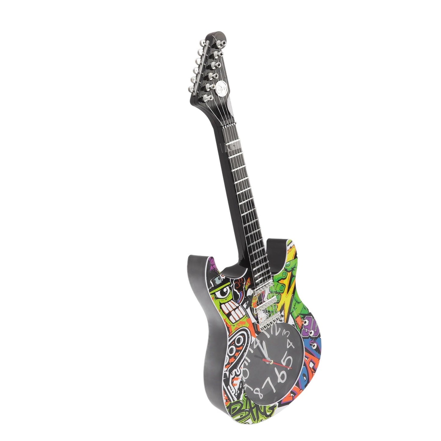 Guitar Wall Clock Simulation Time Accurate Guitar Clock Wall Decor for Home Dormitory Bedroom 5680CC Guitar V1294-YM0521-3115220139412