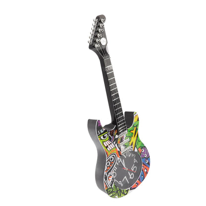 Guitar Wall Clock Simulation Time Accurate Guitar Clock Wall Decor for Home Dormitory Bedroom 5680CC Guitar V1294-YM0521-3115220139412