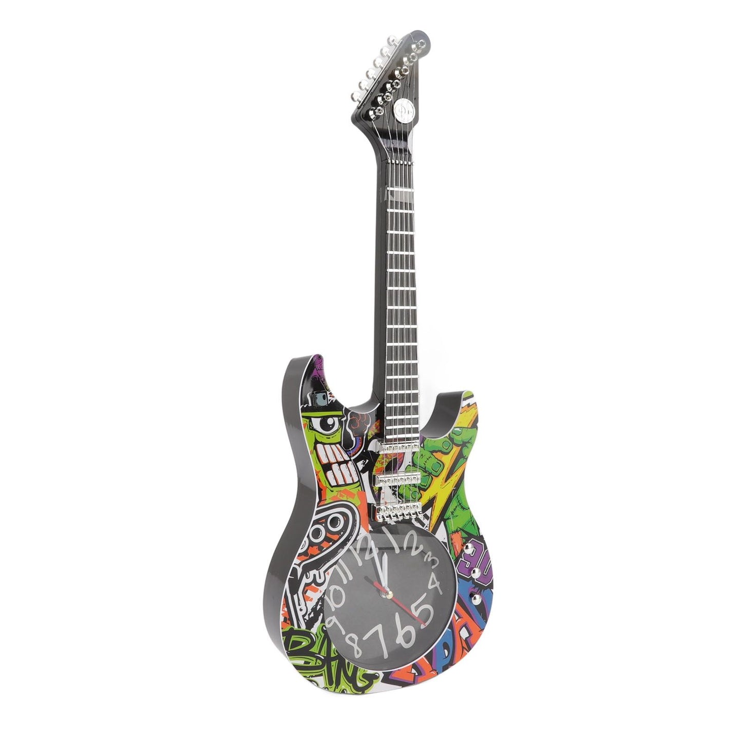 Guitar Wall Clock Simulation Time Accurate Guitar Clock Wall Decor for Home Dormitory Bedroom 5680CC Guitar V1294-YM0521-3115220139412