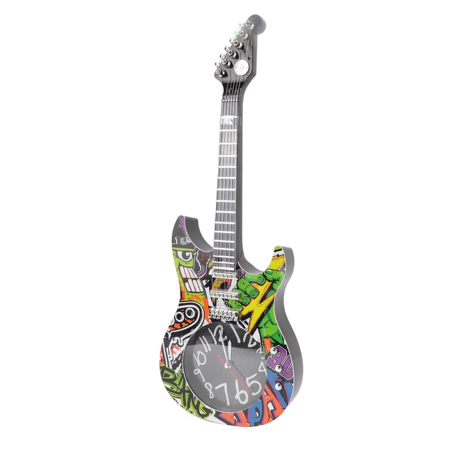 Guitar Wall Clock Simulation Time Accurate Guitar Clock Wall Decor for Home Dormitory Bedroom 5680CC Guitar V1294-YM0521-3115220139412