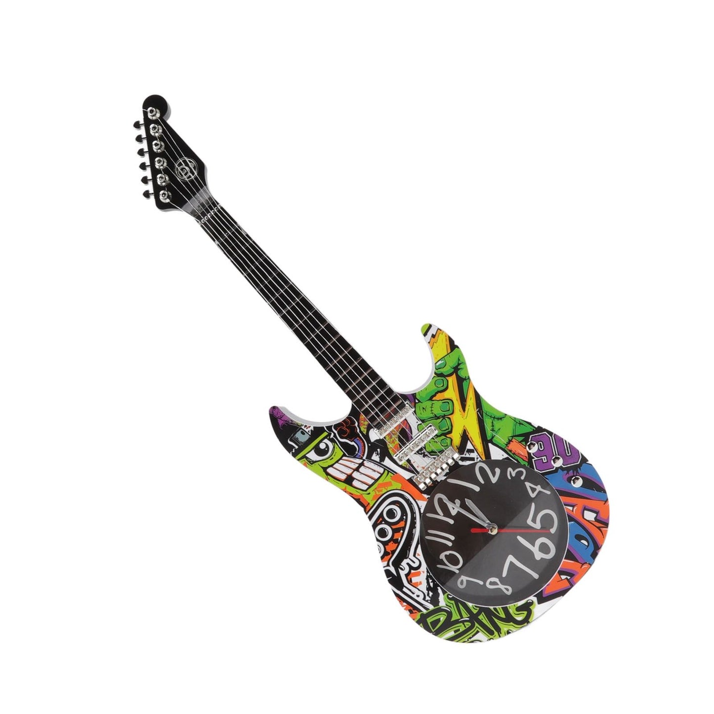 Guitar Wall Clock Simulation Time Accurate Guitar Clock Wall Decor for Home Dormitory Bedroom 5680CC Guitar V1294-YM0521-3115220139412
