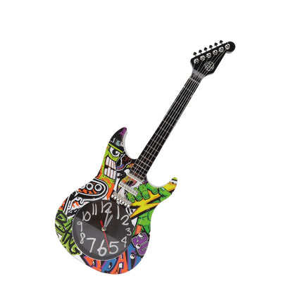 Guitar Wall Clock Simulation Time Accurate Guitar Clock Wall Decor for Home Dormitory Bedroom 5680CC Guitar V1294-YM0521-3115220139412