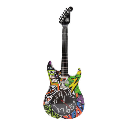 Guitar Wall Clock Simulation Time Accurate Guitar Clock Wall Decor for Home Dormitory Bedroom 5680CC Guitar V1294-YM0521-3115220139412