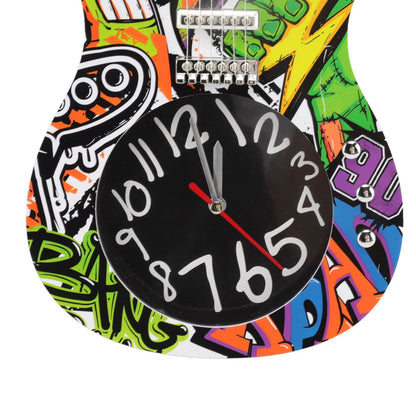 Guitar Wall Clock Simulation Time Accurate Guitar Clock Wall Decor for Home Dormitory Bedroom 5680CC Guitar V1294-YM0521-3115220139412
