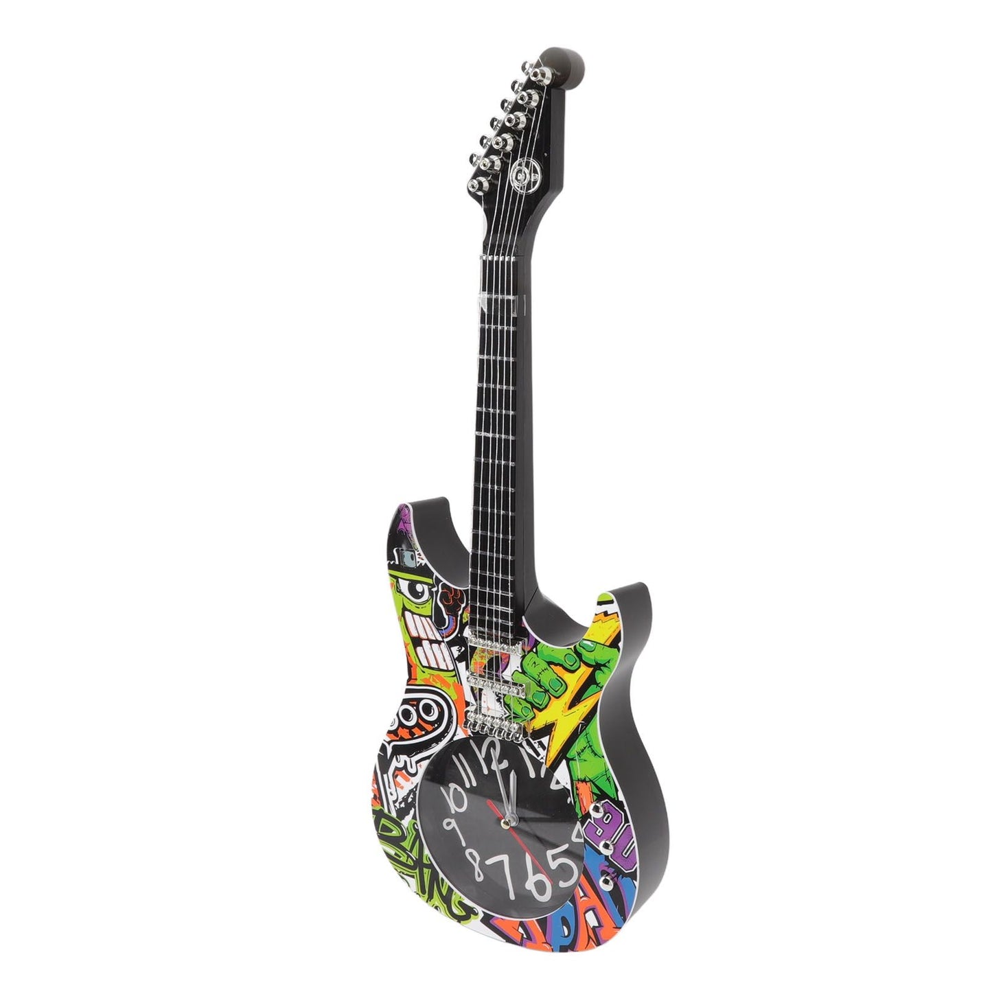 Guitar Wall Clock Simulation Time Accurate Guitar Clock Wall Decor for Home Dormitory Bedroom 5680CC Guitar V1294-YM0521-3115220139412