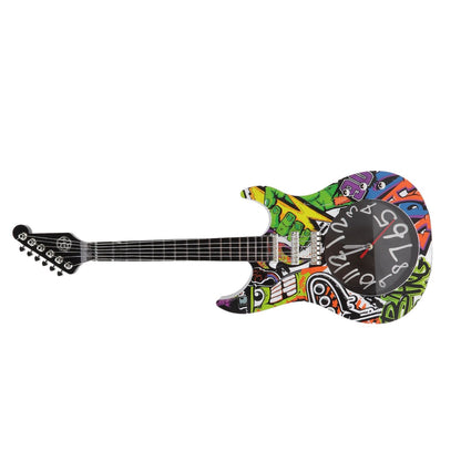 Guitar Wall Clock Simulation Time Accurate Guitar Clock Wall Decor for Home Dormitory Bedroom 5680CC Guitar V1294-YM0521-3115220139412