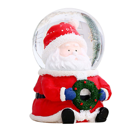 Christmas Snow Globe Color Changing Lighted Christmas Crystal Ball Decor Resin Glass Christmas Ball Ornaments V1294-YM0521-3115220153712