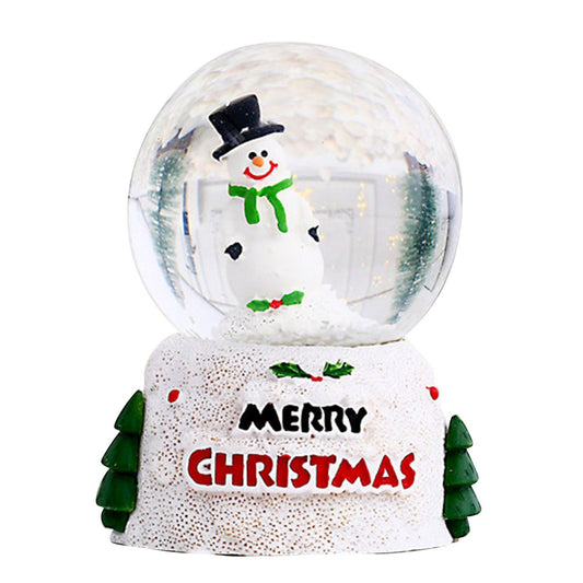 Christmas Glowing Crystal Ball English Glass Ball Desktop Ornaments Christmas Eve Children Gift Snowman Small V1294-YM0521-3115220153813