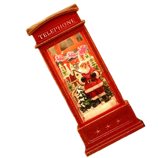 Snow Globe Lantern Telephone Booth Designed Christmas Luminous Ornament for Bar KTV Decoration Santa V1294-YM0521-3115220153911