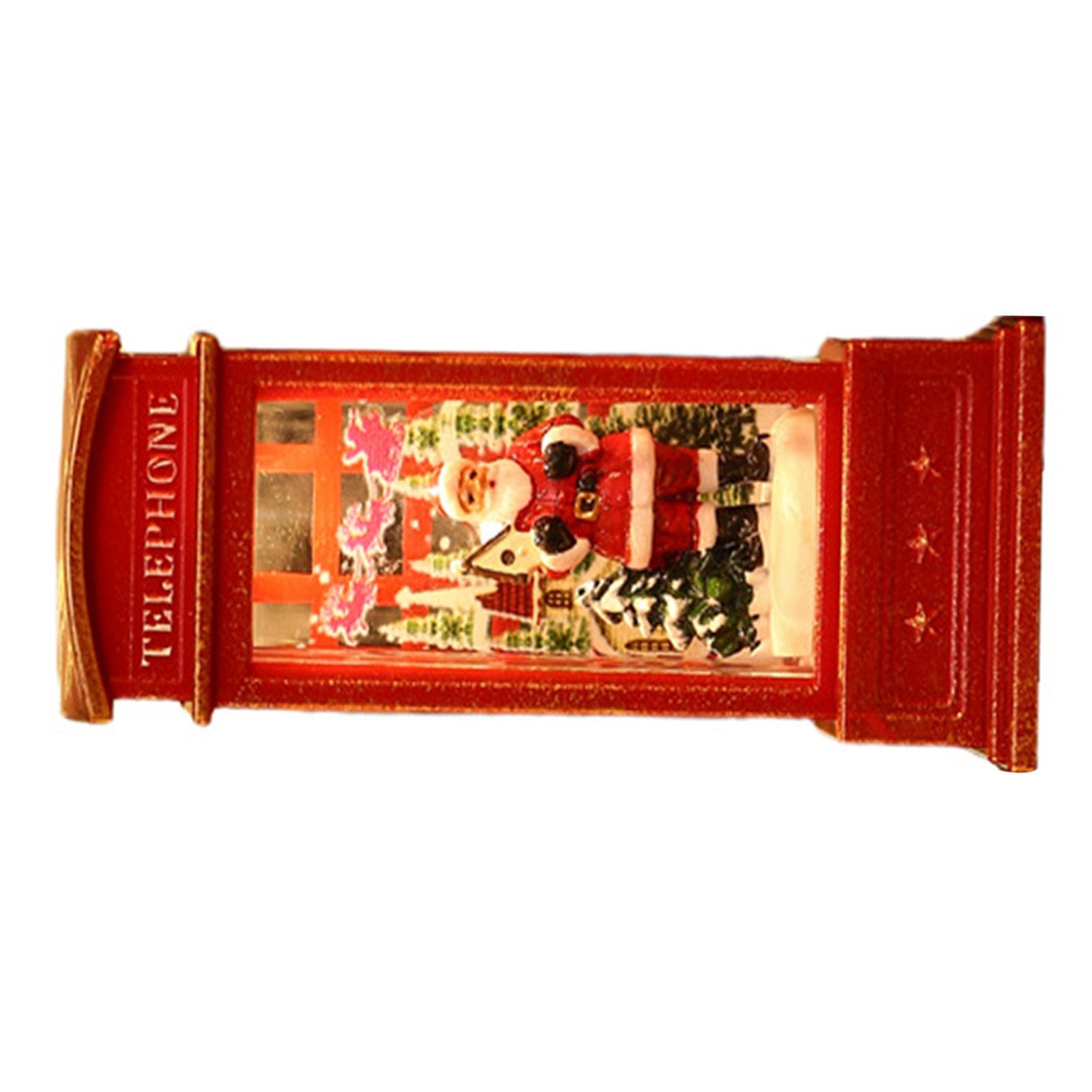 Snow Globe Lantern Telephone Booth Designed Christmas Luminous Ornament for Bar KTV Decoration Santa V1294-YM0521-3115220153911