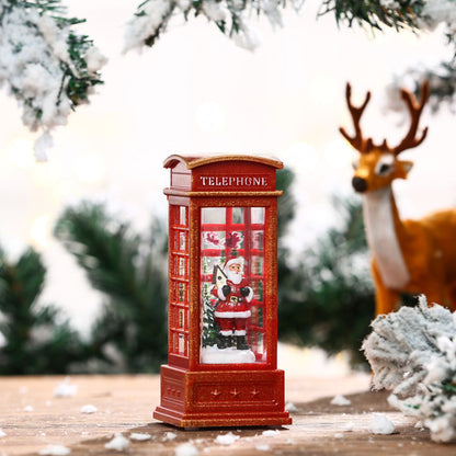 Snow Globe Lantern Telephone Booth Designed Christmas Luminous Ornament for Bar KTV Decoration Santa V1294-YM0521-3115220153911