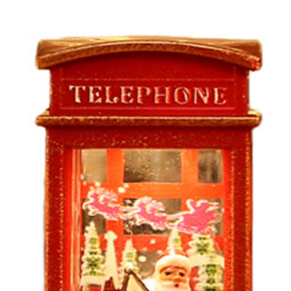 Snow Globe Lantern Telephone Booth Designed Christmas Luminous Ornament for Bar KTV Decoration Santa V1294-YM0521-3115220153911