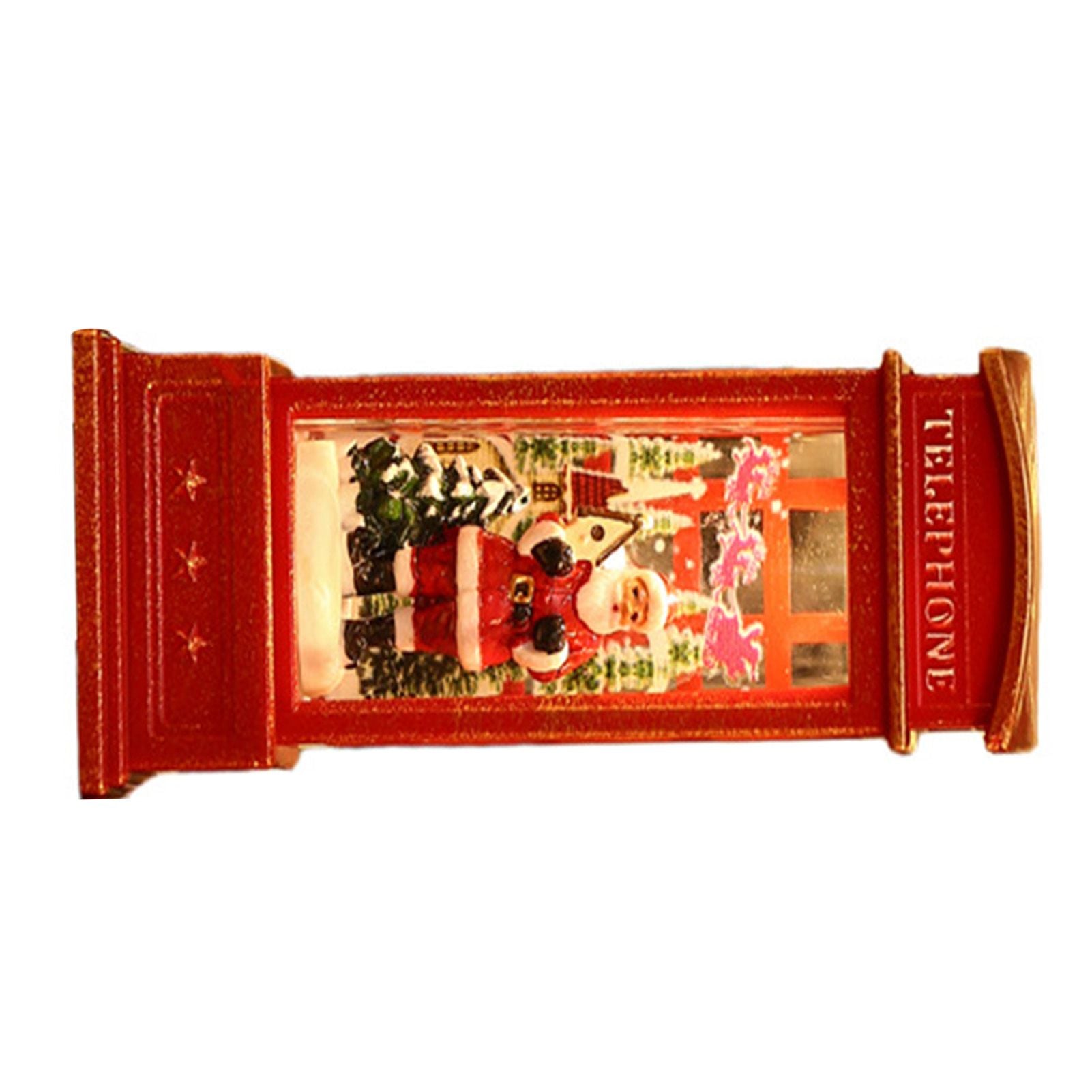 Snow Globe Lantern Telephone Booth Designed Christmas Luminous Ornament for Bar KTV Decoration Santa V1294-YM0521-3115220153911