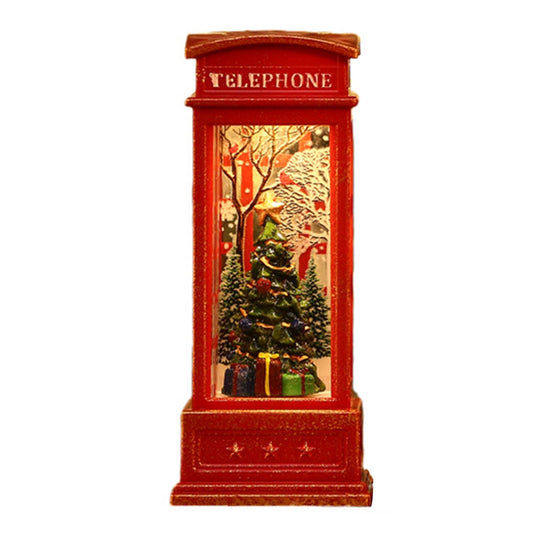 Snow Globe Lantern Telephone Booth Designed Christmas Luminous Ornament for Bar KTV Decoration Christmas Tree V1294-YM0521-3115220153913