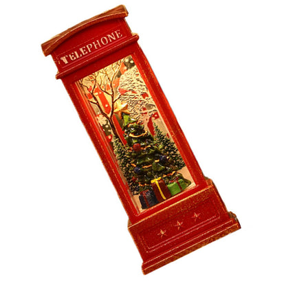 Snow Globe Lantern Telephone Booth Designed Christmas Luminous Ornament for Bar KTV Decoration Christmas Tree V1294-YM0521-3115220153913