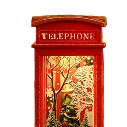 Snow Globe Lantern Telephone Booth Designed Christmas Luminous Ornament for Bar KTV Decoration Christmas Tree V1294-YM0521-3115220153913