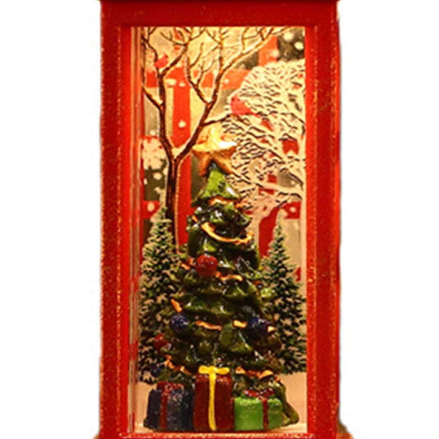Snow Globe Lantern Telephone Booth Designed Christmas Luminous Ornament for Bar KTV Decoration Christmas Tree V1294-YM0521-3115220153913