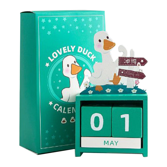 Wooden Perpetual Calendar Countdown Month Date Block Cubes Calendar Cute Desktop Decoration Type 3 V1294-YM0521-3115220165713