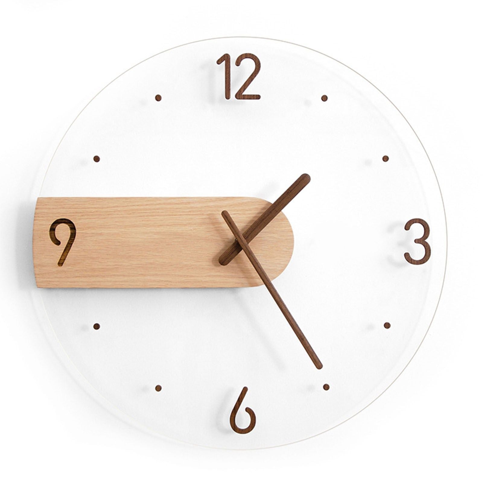 Wall Clock Innovative Minimalist Prevents Ticking Sweep Movement Modern Nordic Wall Clock for Living Room V1294-YM0521-3115230003511