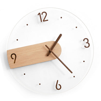Wall Clock Innovative Minimalist Prevents Ticking Sweep Movement Modern Nordic Wall Clock for Living Room V1294-YM0521-3115230003511
