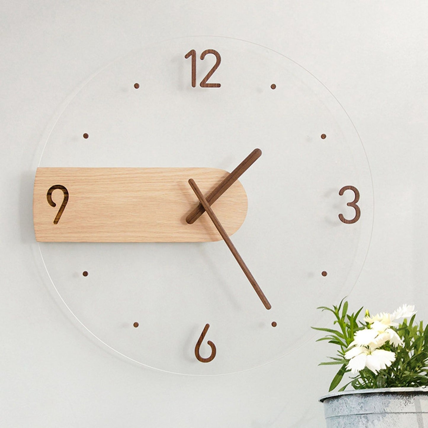 Wall Clock Innovative Minimalist Prevents Ticking Sweep Movement Modern Nordic Wall Clock for Living Room V1294-YM0521-3115230003511