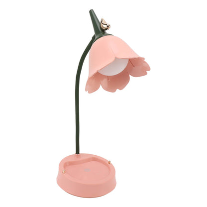 3W LED Touch Desk Lamp 3 Gear Dimmable Foldable Petal Shape Desktop Table Light USB 5V Pink V1294-YM0521-3115230012711