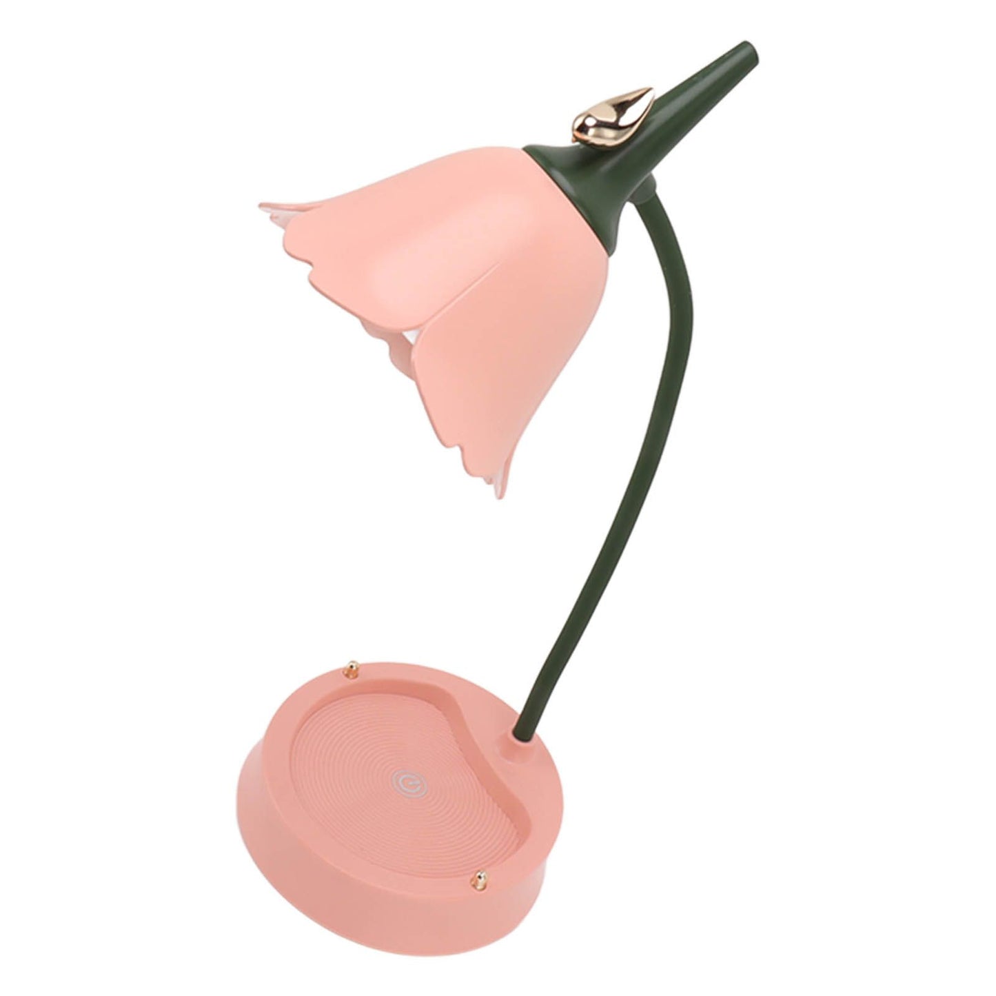 3W LED Touch Desk Lamp 3 Gear Dimmable Foldable Petal Shape Desktop Table Light USB 5V Pink V1294-YM0521-3115230012711