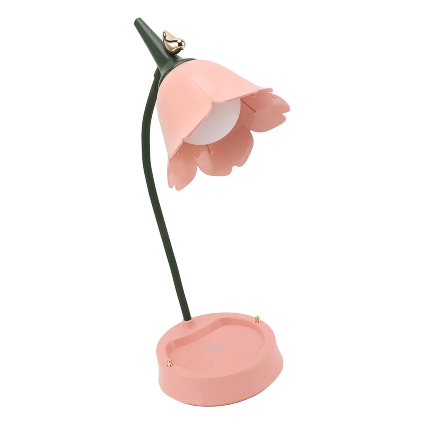 3W LED Touch Desk Lamp 3 Gear Dimmable Foldable Petal Shape Desktop Table Light USB 5V Pink V1294-YM0521-3115230012711