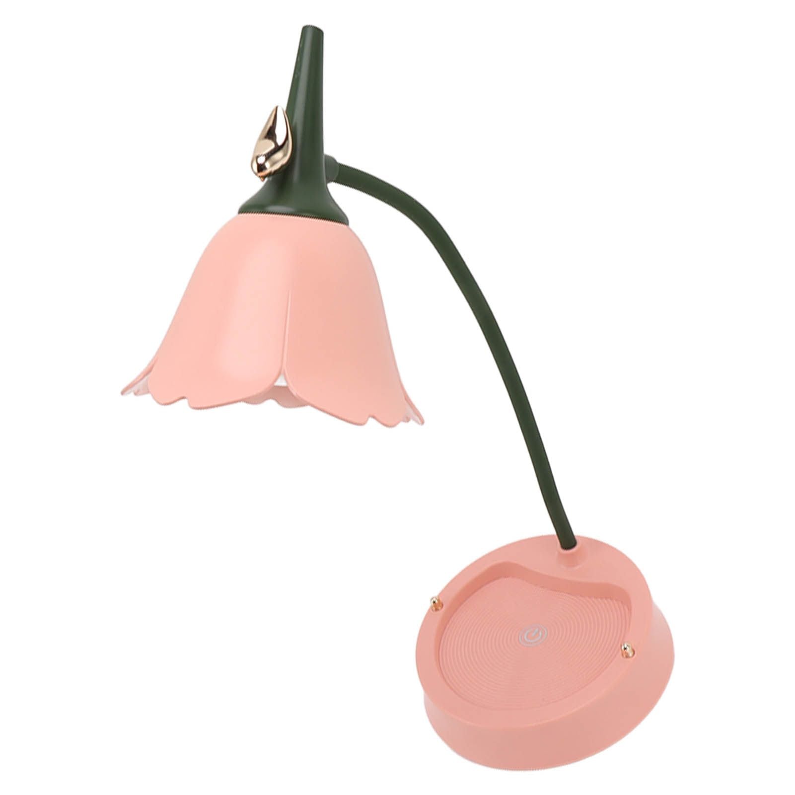 3W LED Touch Desk Lamp 3 Gear Dimmable Foldable Petal Shape Desktop Table Light USB 5V Pink V1294-YM0521-3115230012711
