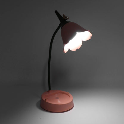 3W LED Touch Desk Lamp 3 Gear Dimmable Foldable Petal Shape Desktop Table Light USB 5V Pink V1294-YM0521-3115230012711