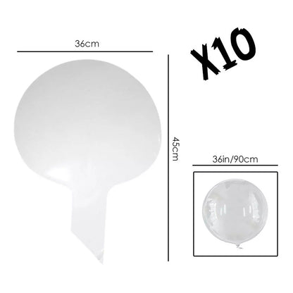 10pcs Luminous Balloon Thickened Explosion Proof Reusable Clear Light Up Balloon for Party Wedding 36 Inch V1294-YM0521-3115230014611